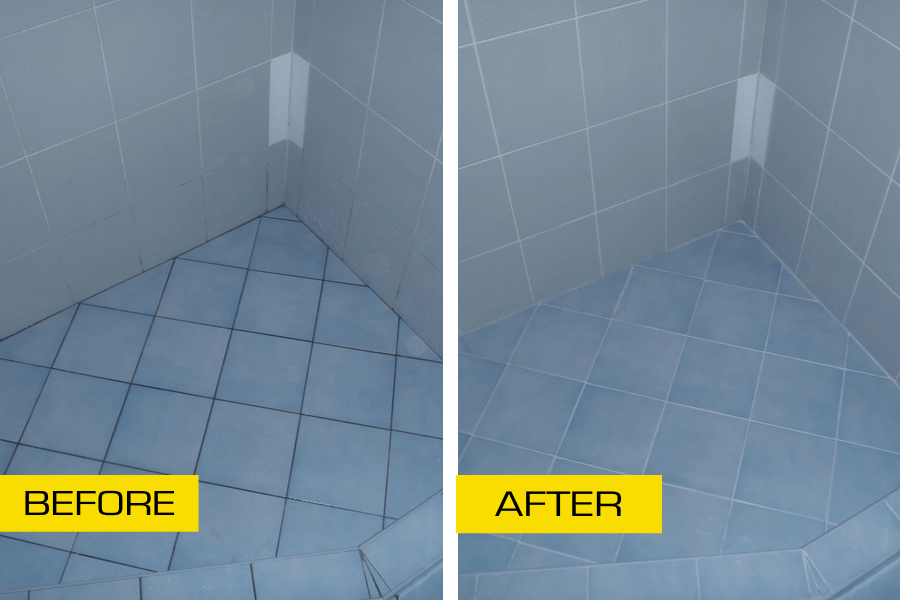 shower floor before and after