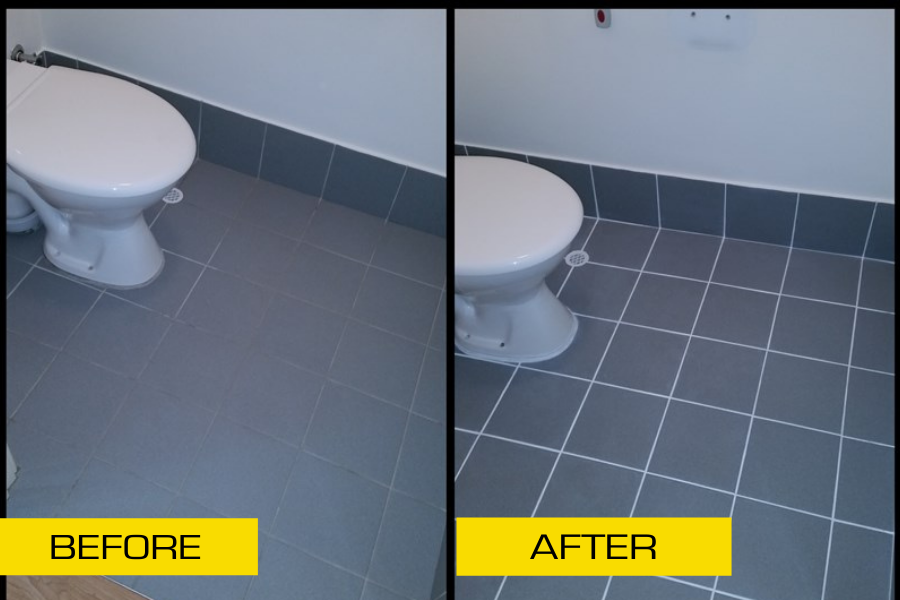 Toilet floor tiles