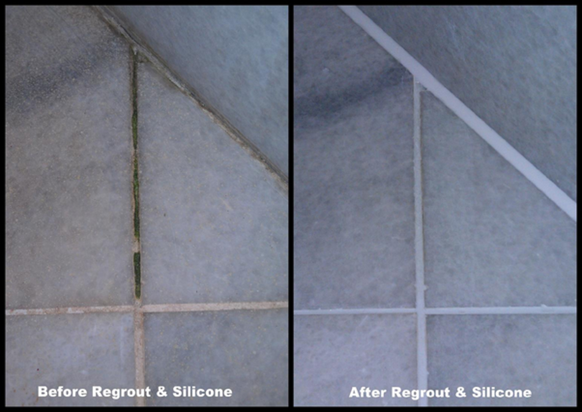 Replacing grout on sale with silicone