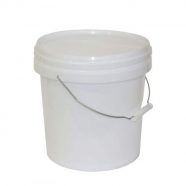 5L White Plastic Pail and Lid – Round