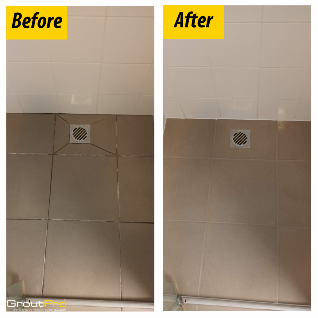 GroutPro Re-grout of shower base and walls