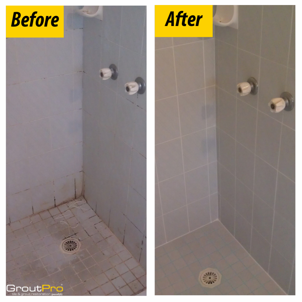 GroutPro Re-grout of shower base and walls