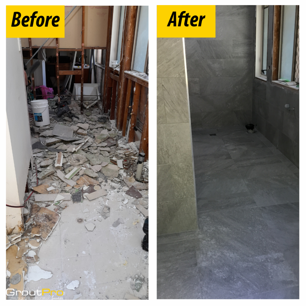GroutPro Full Bathroom Rebuild including Tiling by our Qualified Tilers