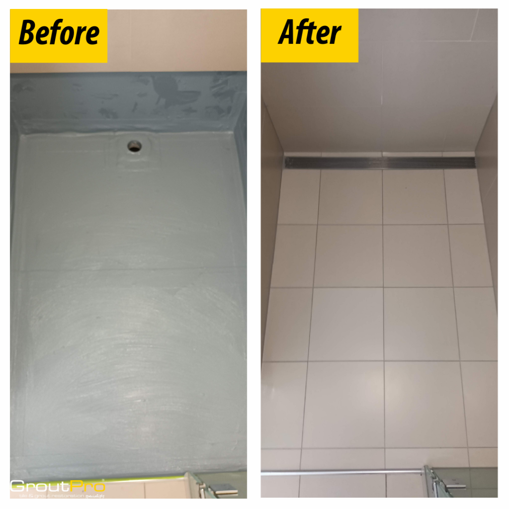 GroutPro Shower Base Rebuild including Tiling by our Qualified Tilers