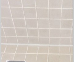 shower tray after grout coloursealing
