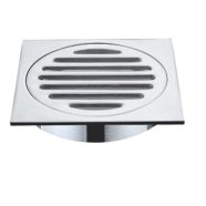 100mm Chrome Plated Square Floor Drain