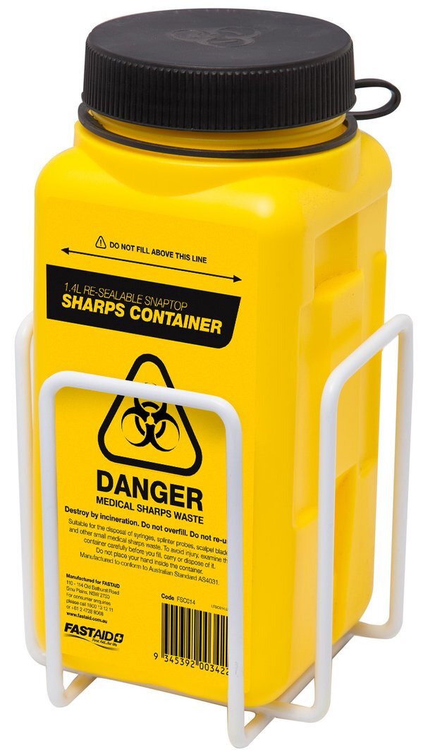 Sharps Container 1.8 L and Wall Mount Bracket GroutPro Tile and Grout