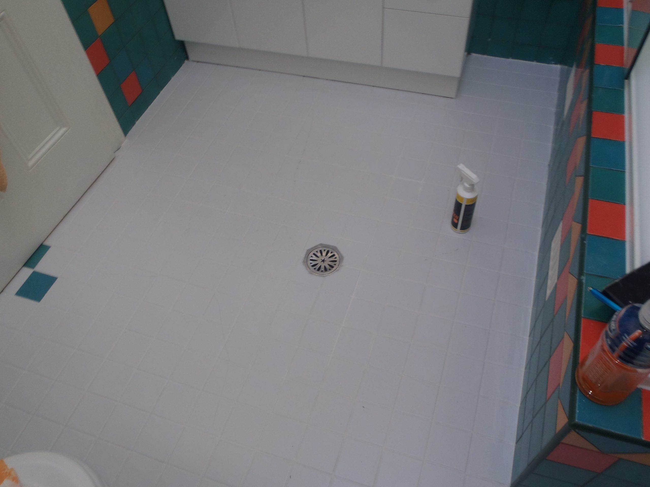 The Grout once the white colour was applied