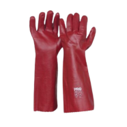 Red Chemical PVC Gloves – 45cm long